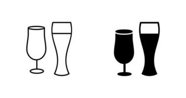 Unique Beer Glasses Vector Icon