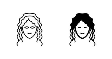 Hair Curly Vector Icon