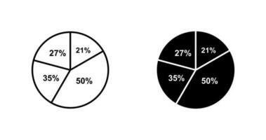 icono de vector de gráfico circular