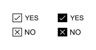 Yes No Option Vector Icon