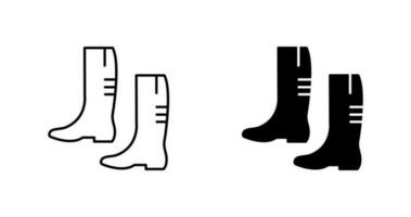 icono de vector de botas de jardinería