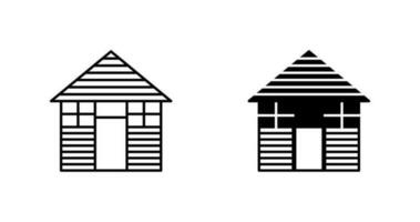 Wood Cabin Vector Icon