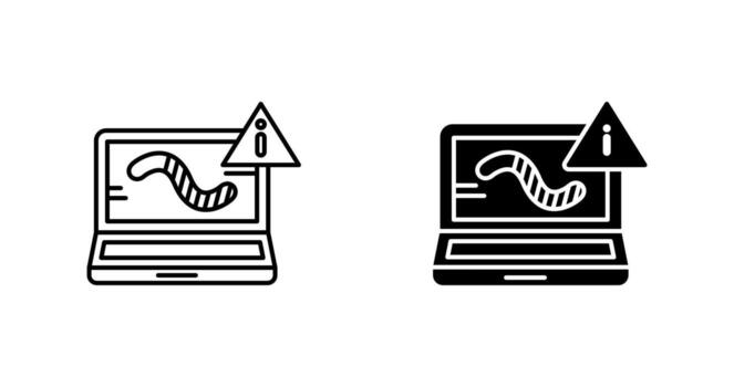 icono de vector de gusano