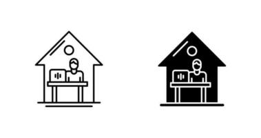 Work At Home Vector Icon