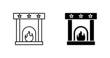 Fireplace Vector Icon