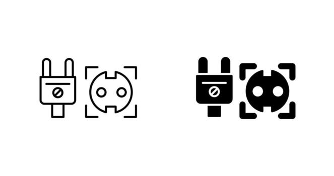 icono de vector de enchufe