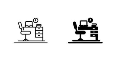 Office Desk Vector Icon