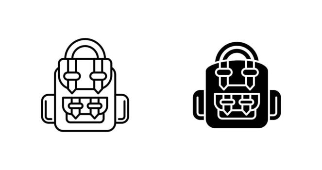 icono de vector de mochila