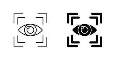 icono de vector de exploración ocular