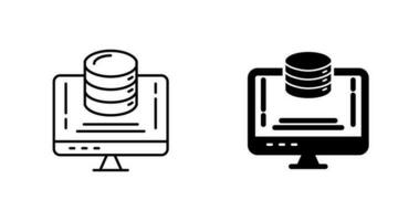 icono de vector de almacenamiento de datos