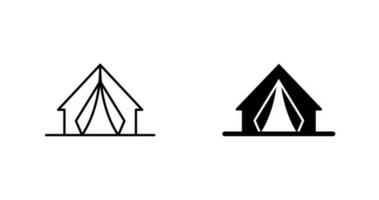 icono de vector de campamento