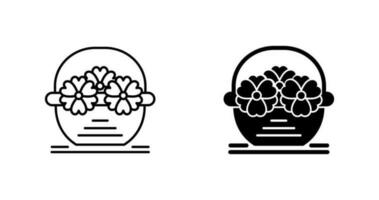 Flower Basket Vector Icon