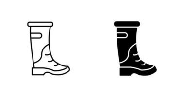 icono de vector de botas de lluvia