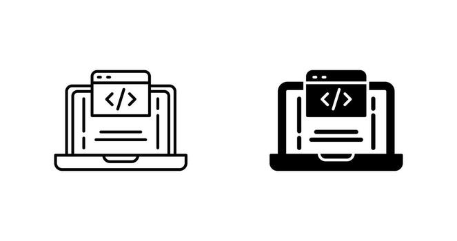 icono de vector de codificación