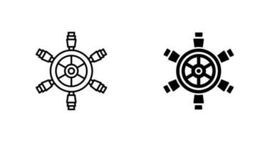 Ship Wheel Vector Icon