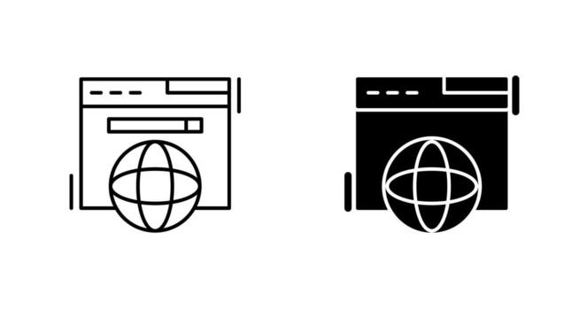 icono de vector de navegador