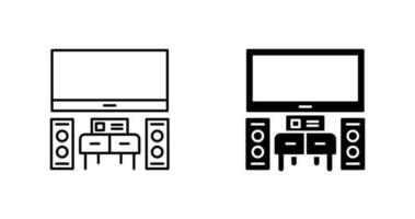 icono de vector de cine en casa