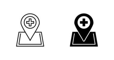 Location hospital Vector Icon