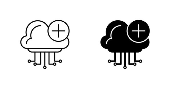 icono de vector de computación en la nube