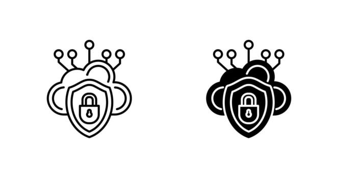 Cloud Security Vector Icon