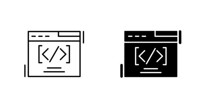 Web Coding Vector Icon