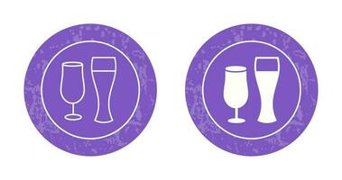 Unique Beer Glasses Vector Icon