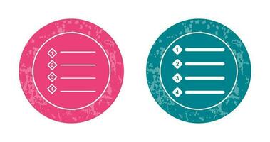 Unique Numbered list Vector Icon