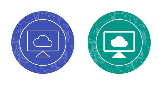 icono de vector de sistema de nube