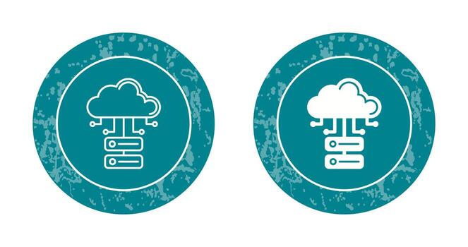 icono de vector de base de datos en la nube