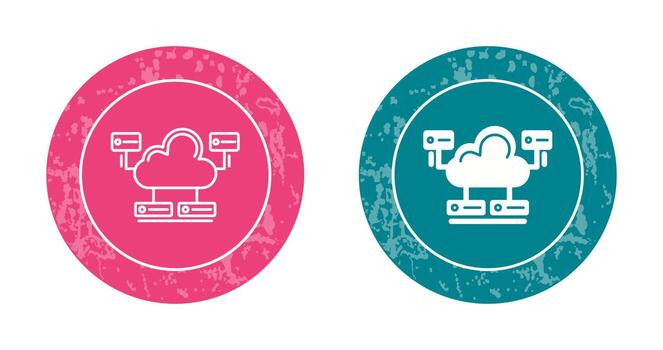 Cloud Database Vector Icon