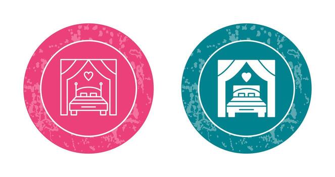 icono de vector de cama