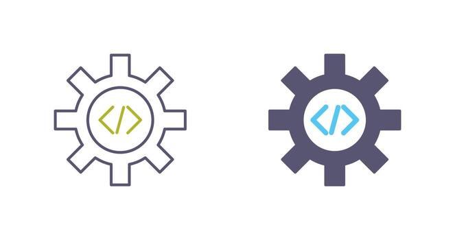 Unique Code Optimization Vector Icon