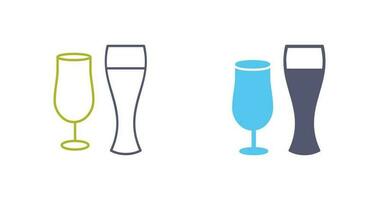 Unique Beer Glasses Vector Icon