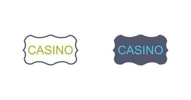 icono de vector de signo de casino