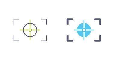 Unique Focus Horizontal Vector Icon