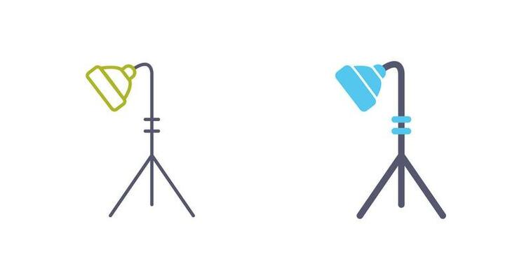 Unique Light Stand Vector Icon