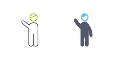 Waving to people Vector Icon