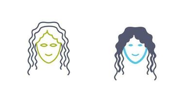 Hair Curly Vector Icon