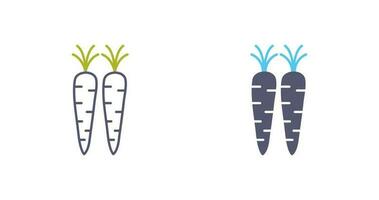 icono de vector de zanahorias