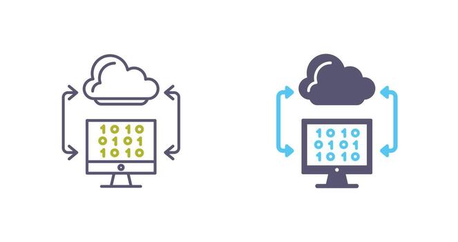 Cloud Coding Vector Icon