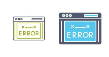 icono de vector de código de error