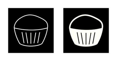 icono de vector de muffin de chocolate