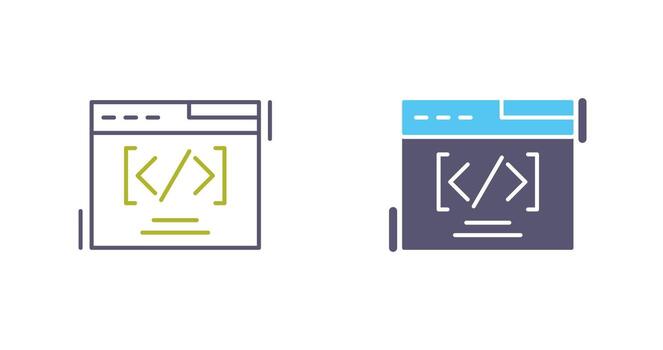 Web Coding Vector Icon
