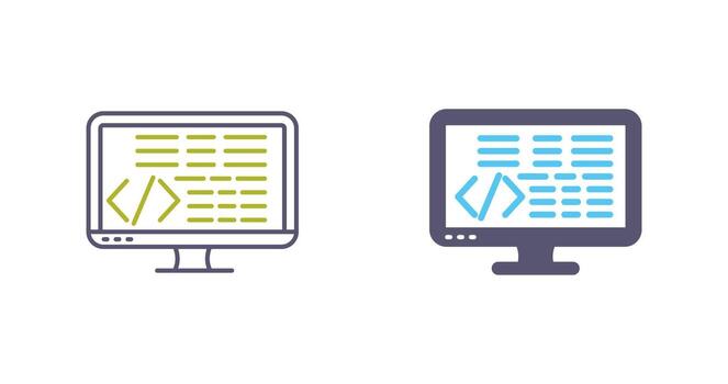 icono de vector de codificación