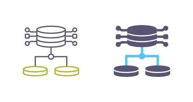 icono de vector de datos estructurados