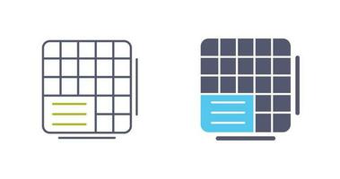 Table Data Vector Icon