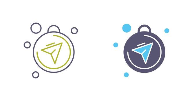 icono de vector de brújula