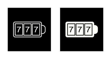 Slot Machine with Sevens Vector Icon