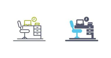 Office Desk Vector Icon