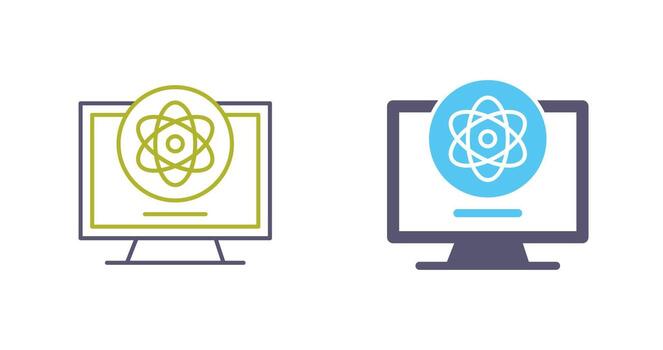 icono de vector de átomo